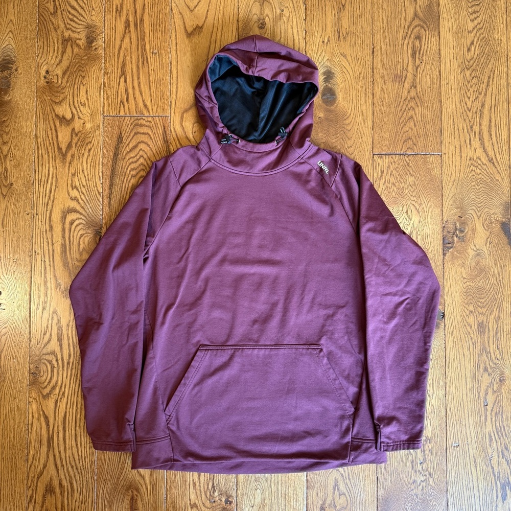 Men's Maroon UNRL Crossover Hoodie, Size L